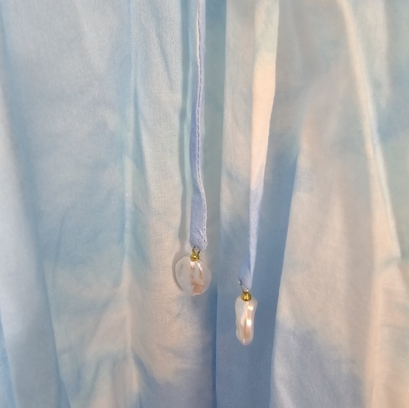 DEREK Lam 10 Crosby tie dye abstract Poplin dress blue & white size 2 NWOT - Picture 6 of 7